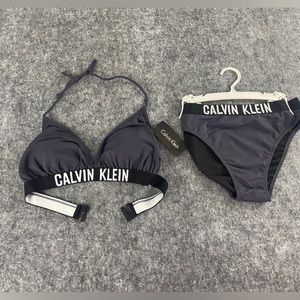 Calvin Klein Bikini Set Womens Blue Swimsuit Beach Body Suit Pick Size n327